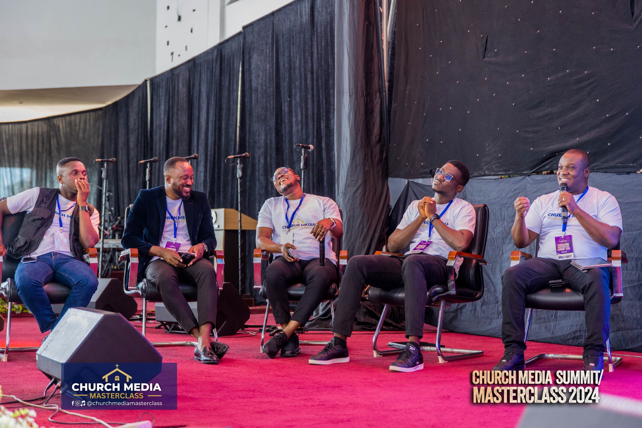 Church media leaders taking part in a panel discussion